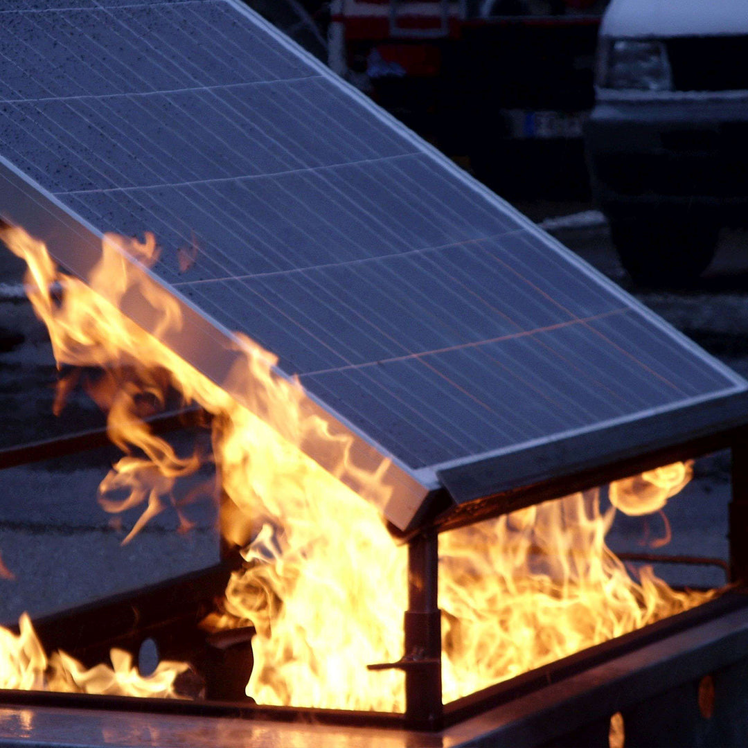 Kan solceller börja brinna?